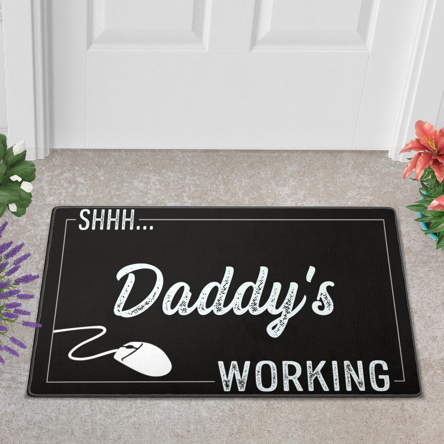 Shh, Daddy's Working - Home Office Doormat